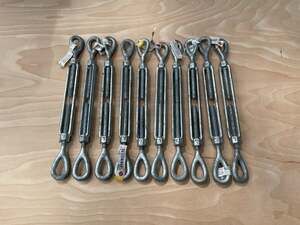 10x National Hardware Eye & Eye Turnbuckle Galvanized Drop Forged Steel 3/8"x6”